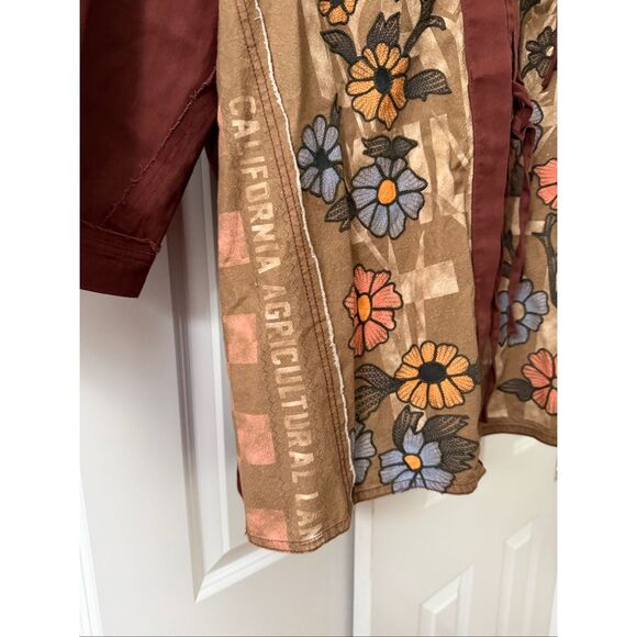 Free People Burgundy and Brown Kimono - Picture 9 of 11